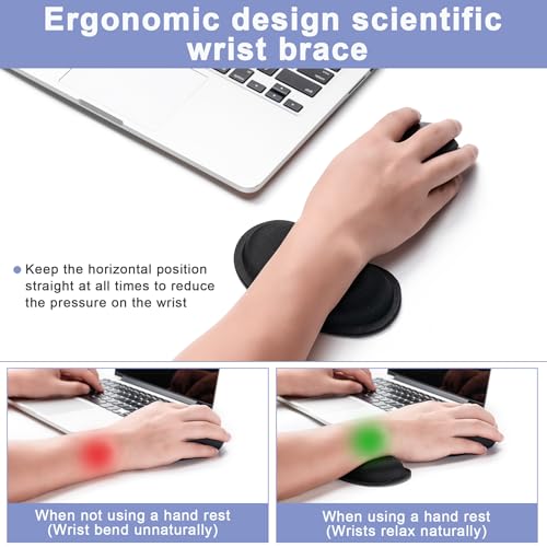 Hoewina Black Keyboard Wrist Rest, Ergonomic Support for Comfort