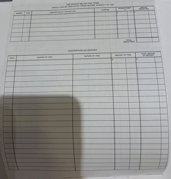 Secretary Deskbook Check Register, 6 3/8 x 8 1/4, 30 Entries/Page, 27 Pages