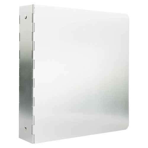 JAM PAPER Aluminium 2 inch Binders - Silver Aluminum 3 Ring Binder - Sold Individually