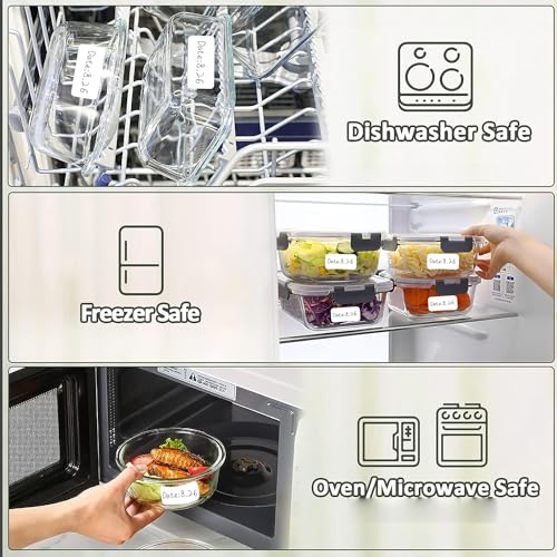 1000 Pcs Blank Removable Freezer Labels Water Oil Resistant for Food Containers Jars Pantry Organization (Each Measures 1¡± x 2¡±)