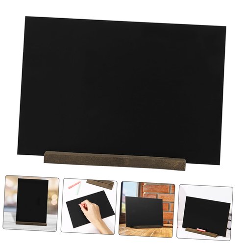 Gadpiparty 2pcs Wooden Display Board Chalk Place Cards for Table Setting Food Signs for Party Buffet Restaurant Supplies Table Signs Place Cards for Food Buffet Message Board Sign Black