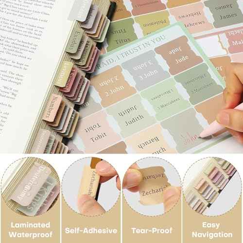 Bible Study Supply Kit Journaling Set with 12 No Bleed Highlighters, 6 Bible Pens, 75 Tabs and 2 Sticky Notes, Ideal for Christian Gifts & Scripture Annotation