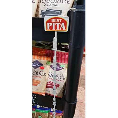 Metal Merchandising Strip 6 Stations MS-16, Pack of 10 | Clip Strip Powder Coated Steel Wand Retailer Strip | 17" Long