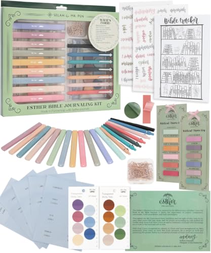 Mr. Pen Esther Bible Journaling Kit with Highlighters Pens Stickers Tabs & Study Guide