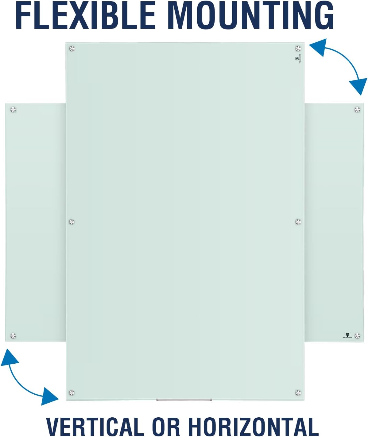 TSJ OFFICE Glass Dry-Erase Board - 72 x 48 Inches | Extra Large Frameless Magnetic Whiteboard for Home & Office