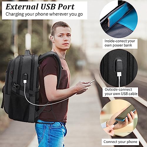 DUSLANG 17 inch Travel Laptop Backpack for Men/Women College Computer