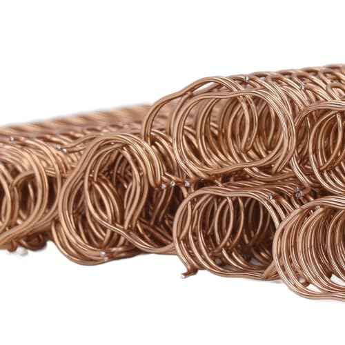 100Pcs Double Loop Wire Binding Spines, 100 Sheet Capacity 3:1 Pitch Binding Wire for Letter Size (Rose Gold)