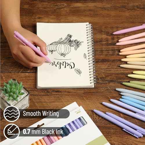 Mr. Pen- Retractable Gel Pens, 22 Pack, Black Ink, Mild Barrel Gel Pens, Fine Point 0.7mm