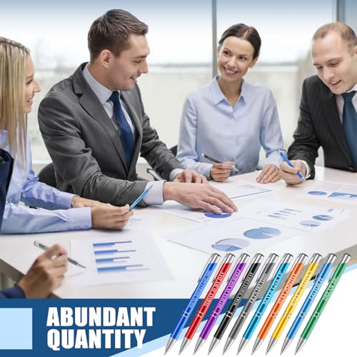 Sherr 100 Pcs Ballpoint Pens Motivational Inspirational Quotes Metal Pen Bulk Employee Appreciation Gifts Encouraging Writing Black Ink for Student Coworker Teacher Office (Go for It)