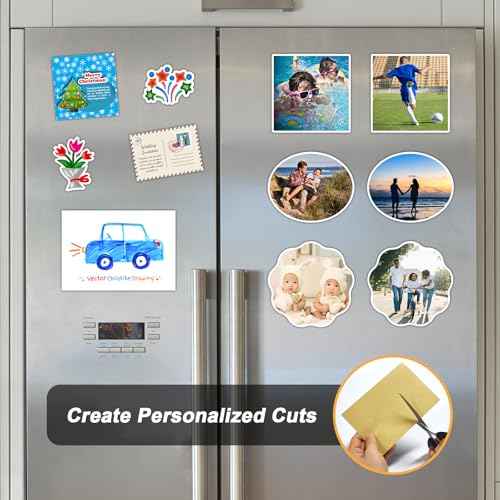 Adhesive Magnetic Sheets 24 Pack, Each 8" x 10", Stick Magnetic Paper with Adhesive Backing for Crafts, Paper Magnets and Stickers