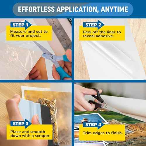Self Laminating Film Anti-UV Vinyl (12¡±x30ft Glossy): Clear Vinyl Roll Laminating Paper - Self Adhesive Laminating Sheets, Sticker Laminate Sheets Waterproof, Self Laminating Sheets Transparent Vinyl