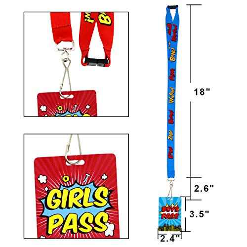 Fancy Land Bright Color Hall Pass Lanyards and School Passes Set of 6 Classroom Teacher Gift