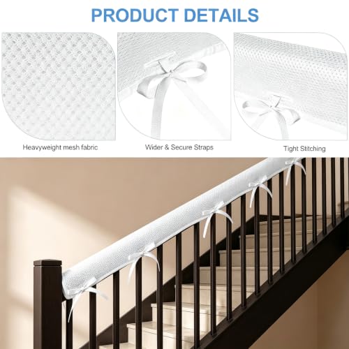 PregSpag 3Pcs White Furniture Edge Protector Strips - Breathable Mesh, Machine Washable, Easy Install