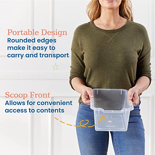 ECR4Kids Clear Scoop Front Storage Bins - 10-Piece Organization Set