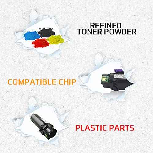 4 Packs 6510 6515 Compatible Toner Cartridges[ Extra High Yield ] 5500 Pages BK, 4300 Pages CMY for Xerox Phaser Printers 6510dni 6510dnm 6510n 6510dn WorkCentre 6515dni 6515dnm 6515 6515n 6515dn