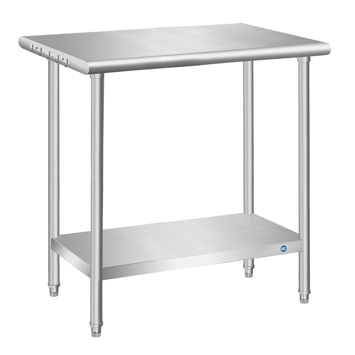 Stainless Steel Table - Commercial Prep & Work Table 30x18x33 Inch for Kitchen, Restaurant, Garage