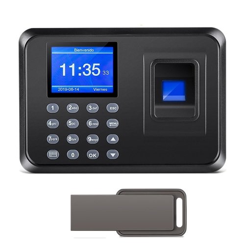 Diseleri Time Clocks for Employees Small Business, Clock in Machine for Employees with 2.4 TFT LCD Screen, USB Download Data, 1000 Fingerprints Scanner (with 8G U-Disk)