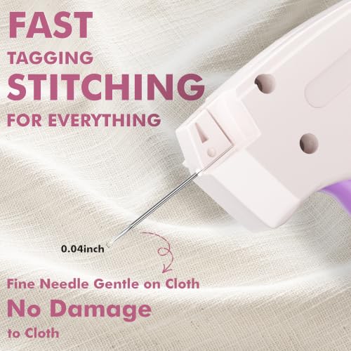 Hybemmy Stitch Gun for Clothes - Quick Clothing Fixer (White) with 6 Replacement Needles