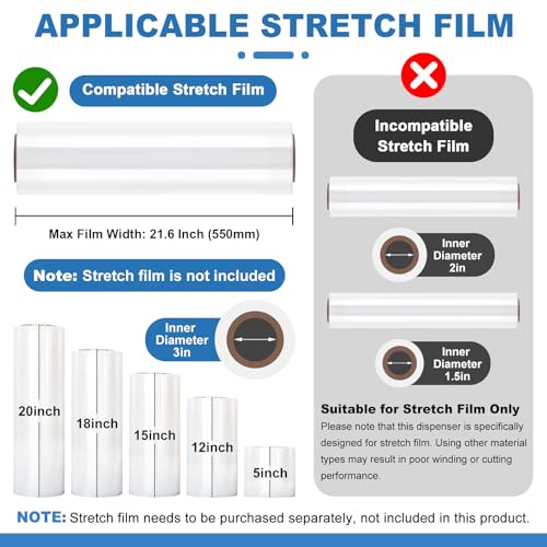 21.6 Inch Manual Table Stretch Film Dispenser Wrapping Machine