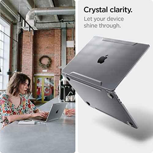Spigen for MacBook Air 13 inch Case M4 (2025), MacBook Air 13 inch M3/M2 (2024-2022), Thin Fit Transparent Protective Hard Shell Case Cover, 13.6 inch, A3240 A3113 A2681, Crystal Clear