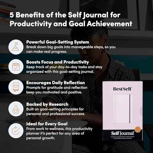 BestSelf 13-Week Self Journal & Goal Planner ? Undated Daily ADHD-Friendly Journal for Men & Women | Productivity, Gratitude, Reflection & Habit Tracker | 2025 Life Organizer with Prompts, Forest Green