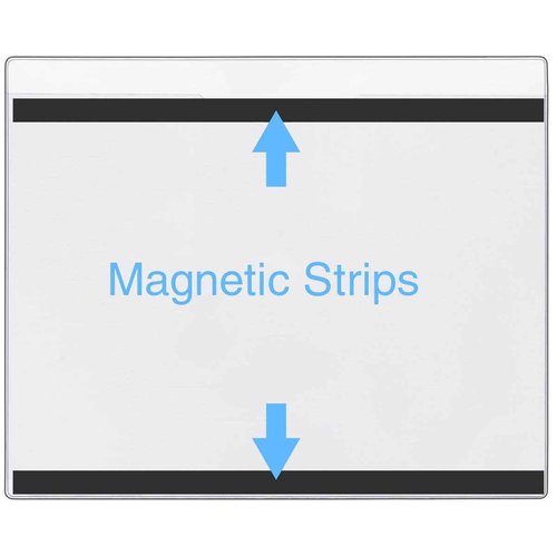 StoreSMART - File Jacket with Magnetic Back - 5-Pack - Clear Plastic - Heavy Duty - FJ85STCM-5