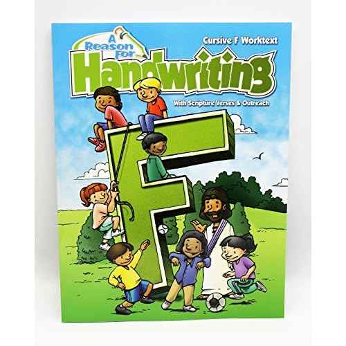 A Reason For Cursive Handwriting Workbook & Teacher Guidebook Level F, Grade 6 - Kids Writing Practice Books for 6th Graders & Beginners - Penmanship Workbooks for Homeschooling & Practicing