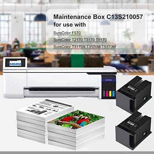 F570 Maintenance Box (C13S210057/SC13MB/S2100) Replacement for Surecolor SC-F570 Pro / T3170 T3170M T3170X T5170 T5170M T2170 Printers - 2 Packs