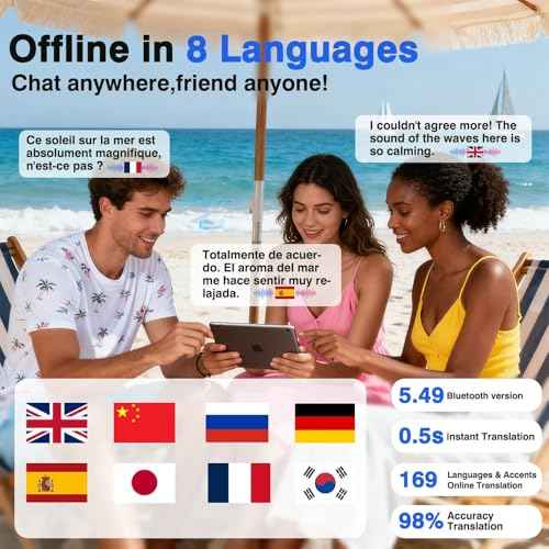 AI OWS Language Translator Earbuds, Real-Time 3-in-1 Translation Earbuds 144 Languages & Accents, Translation Device for Travel Business Learning,Black