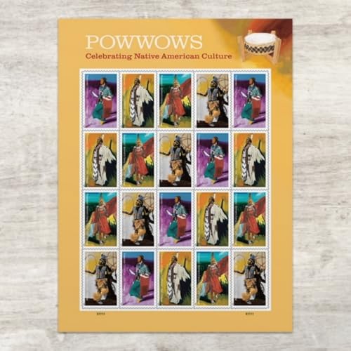 United States Postal Service Native American Powwows Forever Postage Stamps (20 Sheets)