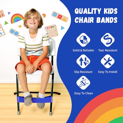 WNSIRVY Multi Color 16 Pack Fidget Chair Bands for Kids, ADHD & Autism Focus Tools