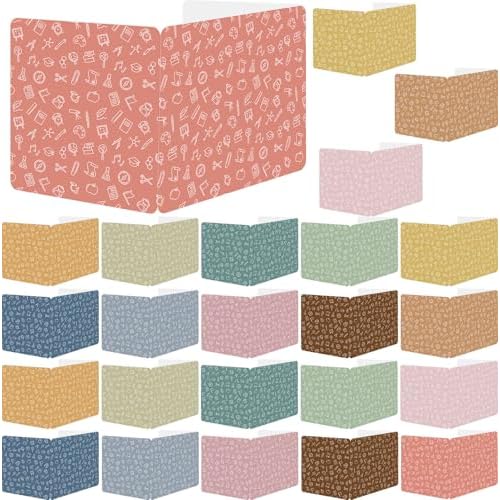 gisgfim 24 Pack Privacy Shields for Student Desk Colorful Desk Dividers Durable Privacy Folders Testing Dividers Shield Study Boards Panel Partition for Classroom Teacher Back to School Supplies