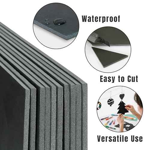 10 Pack 16x20¡®¡¯ Black Foam Board, ZJCEASER Black Poster Board, 3/16" Thick Art Foam Core for DIY, Signboards, Painting, University Displays, Education Projects, Framing