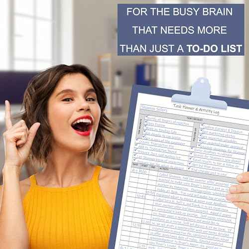 Task Planner & Activity Log Notepad ? 60 Page Undated Daily & Hourly Planning Pad, To-Do List, Checklist, Track Time & Tasks, ADHD Tracker ? Organize Workday, Boost Productivity ? 8.5 x 11 Tear Sheets