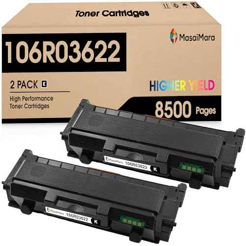 MasaiMara 106R03622 106R03620 Compatible Toner Cartridges Replacement for Xerox Phaser 3330 3330DNI WorkCentre 3335 3345 3335DNI 3345DNI 3345VDNi Printer (Black, 2Pack)