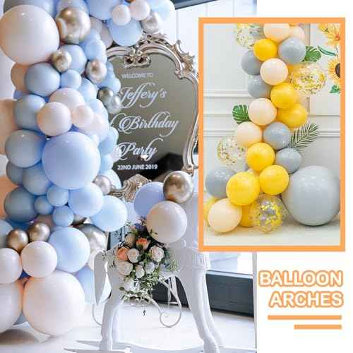 Balloon Arch Kit - 98.4ft DIY Balloon Garland Strip with 600Pcs Clear Glue Point Dots, Removable Adhesive Tape for Balloon Arch Decorations, Wedding & Craft Decor