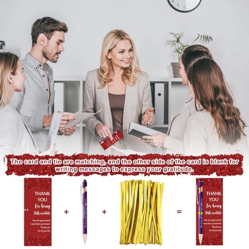 60 Set Employee Appreciation Gift Inspirational Ballpoint Pen with Stylus Tips Card Appreciation Gift for Vet Tech Coworker Teacher Nurse Medical Assistant Staff Sterile Processing Week