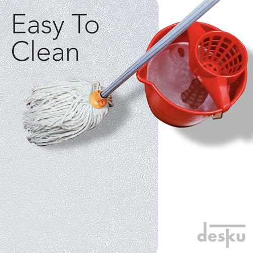 DESKU Super Oval Desk Chair Mat ? Heavy-Duty PVC Mats for Hard Floor Protection, Clear, 46" x 58" Inches, Made in The USA