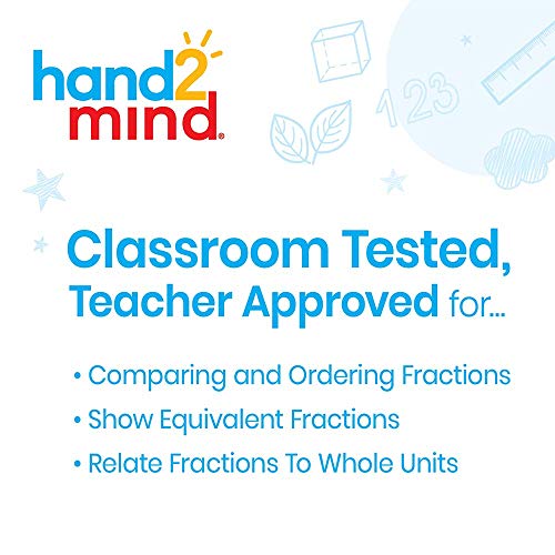 Hand2mind Double-Sided Decimal and Fraction Tiles Set of 15 - Math Manipulatives for Grades 3+