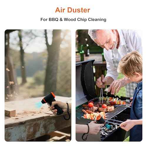 X117 Compressed Air Duster-150000RPM Super Power Electric Air Duster, 3-Gear Adjustable Mini Blower with Fast Charging, Dust Blower for Computer, Keyboard, House, Outdoor and Car