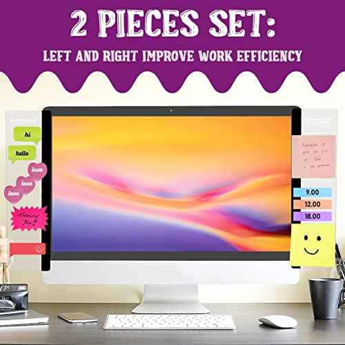 MDOZQ Office Desk Accessories 2pcs Computer Monitor Memo Board Message Board Supplies for Women Men Sticky Note Holder Home Desktop Decor