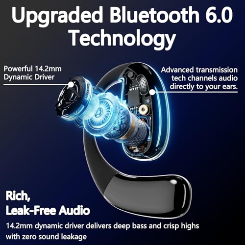 HAAMAANII Black AI Translator Earbuds 165 Languages Real-Time, 13 Offline Packs, IPX5 Waterproof