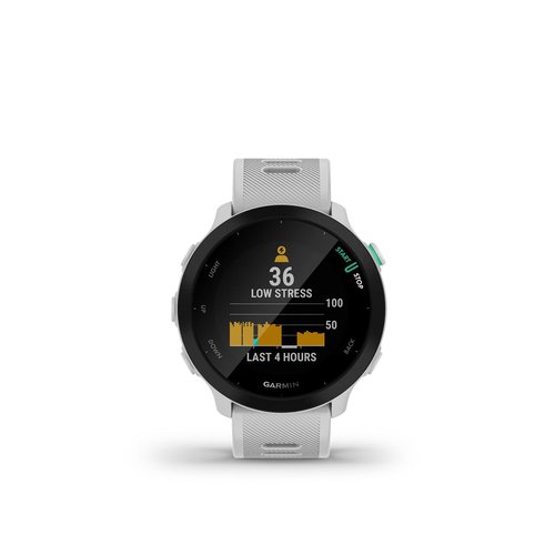 Garmin Forerunner 55, GPS Running Watch with Daily Suggested Workouts, Up to 2 weeks of Battery Life, White
