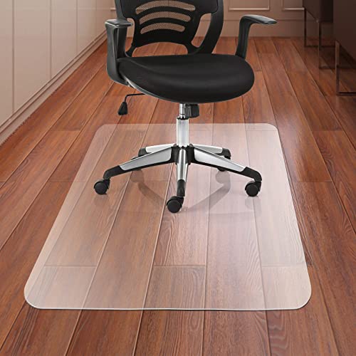 Kuyal 36" x 48" Office Chair Mat for Hard Floors - Rectangle, Anti-Slip, Eco PVC
