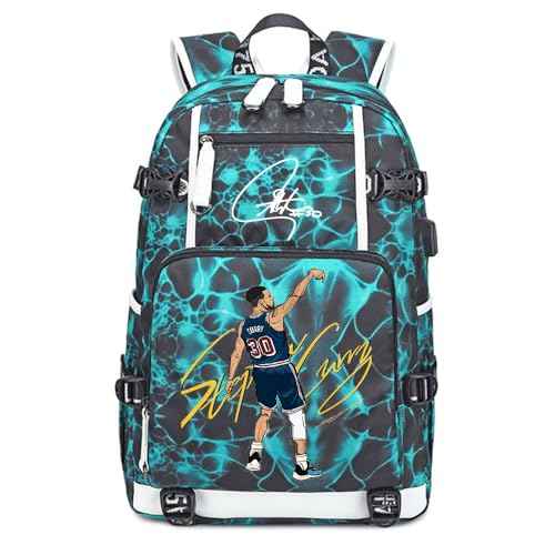 Basketball Player 30 Multifunction Backpack Travel Student Backpack Fans Bookbag For Men Women (4)