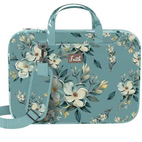DEHITE Bible Cover Case for Women ? Floral Black Bible Bag Carrying Case ? Messenger Bag
