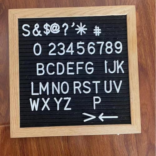 Black Felt Changeable Letter Board 10x10 Inch with 340 Letters & Stand