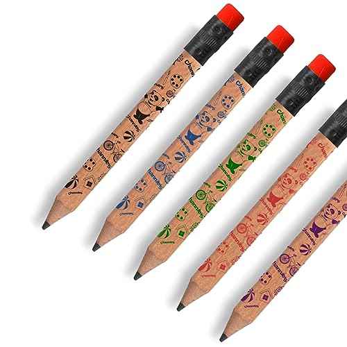 Channie's Extra Thick Pencils for Kids - Ideal for PreK and Kindergarteners Learning Handwriting - Box of 30 Pencils, Perfect for Classroom Prizes and School Supplies - Wooden