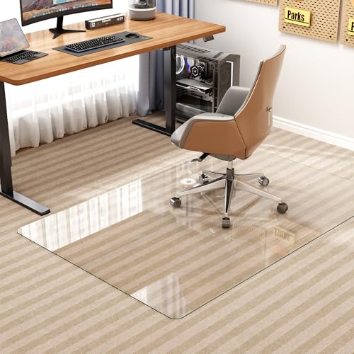 48" x 32" Carpet Chair Mats for Carpet & Hardwood - 1/6" Office Mat for Carpet, 1500lb Capacity, Scratch-Resistant, Floor Protector for Home & Office