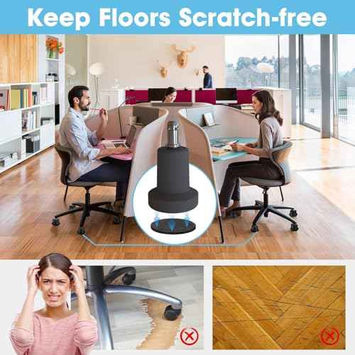 Bell Glide Replacements Office Chair, Caster Wheels and Glides Stopper, Casters Replacement Feet with Separate Self Adhesive Felt Pads, Wheel for Carpet (15)